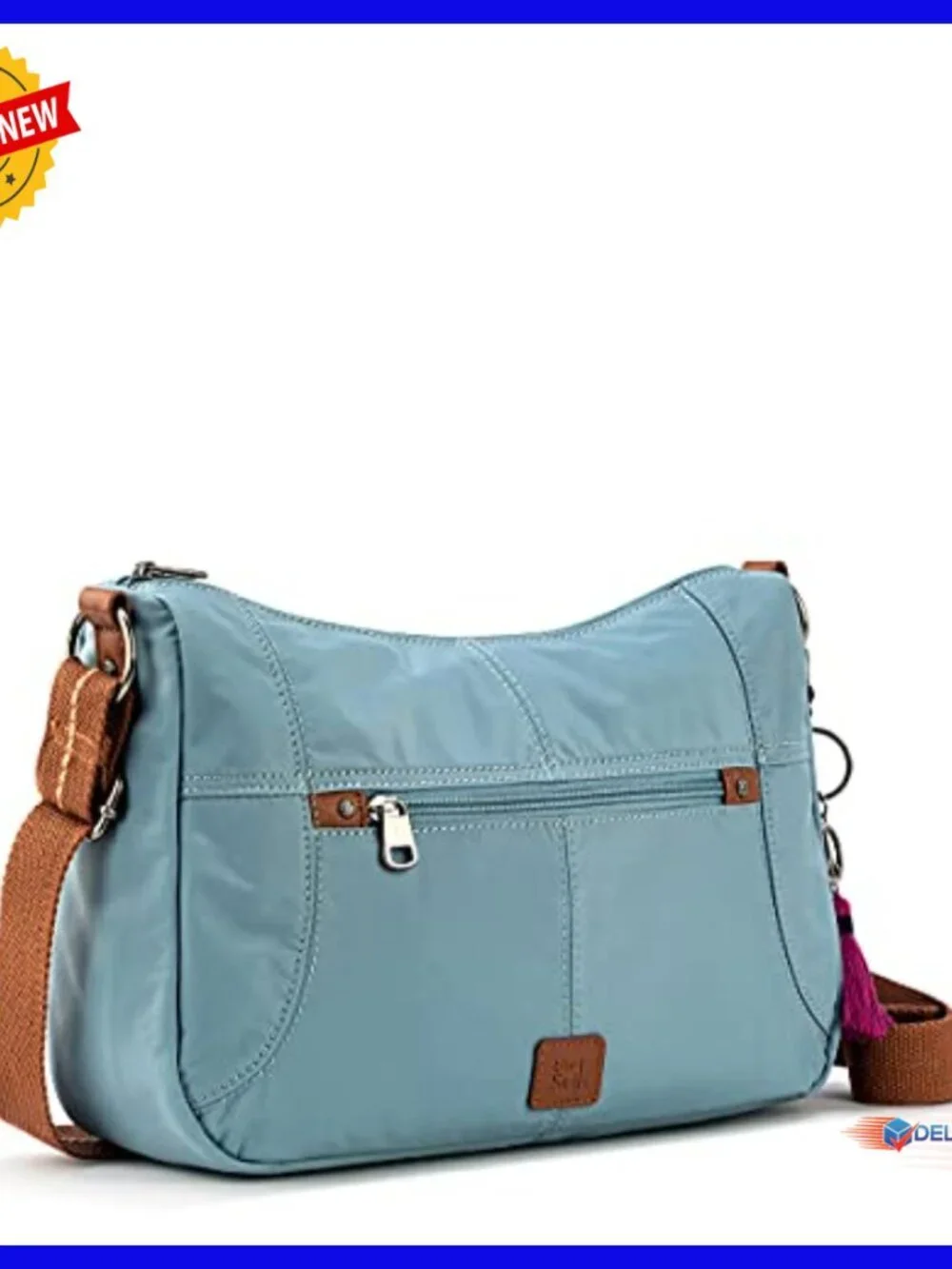 Lightweight Nylon Hobo Bag with Adjustable Strap and Multiple Pockets